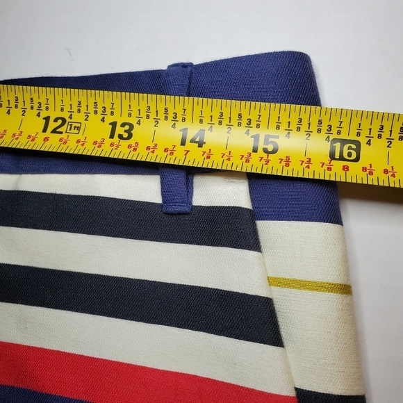 J Crew skirt with pockets multi-stripe mini Sz 2 - Picture 6 of 9